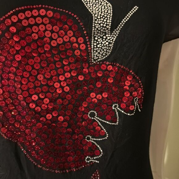 Disney Couture rhinestone sequin apple slipper lace backsnow white cap sleeve . - Picture 11 of 12